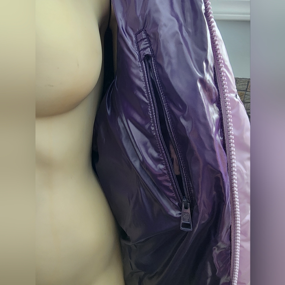 Moncler Lavender & Mint Colorblock Puffer Jacket with Hood - Picture 14 of 16